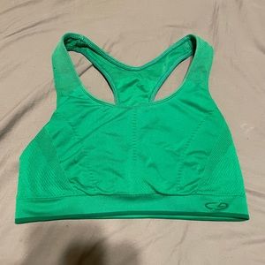 Green sports bra